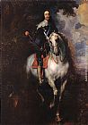 Charles Canvas Paintings - Equestrian Portrait of Charles I, King of England